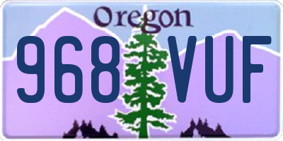 OR license plate 968VUF