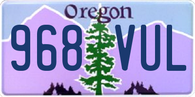 OR license plate 968VUL