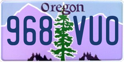 OR license plate 968VUO