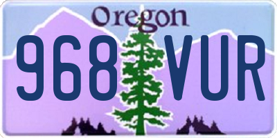 OR license plate 968VUR
