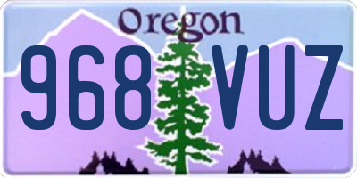 OR license plate 968VUZ