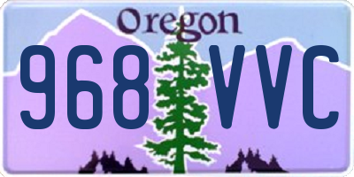 OR license plate 968VVC