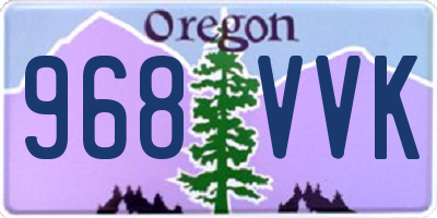 OR license plate 968VVK