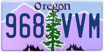 OR license plate 968VVM