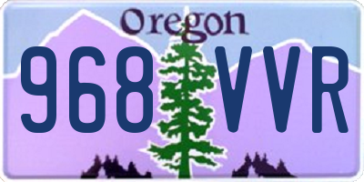 OR license plate 968VVR