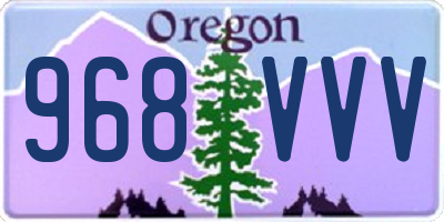 OR license plate 968VVV