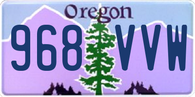 OR license plate 968VVW