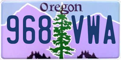 OR license plate 968VWA