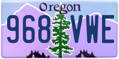OR license plate 968VWE