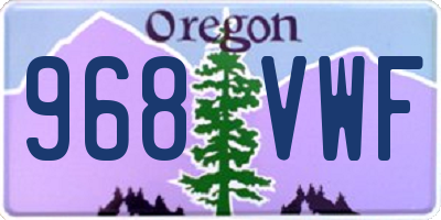 OR license plate 968VWF