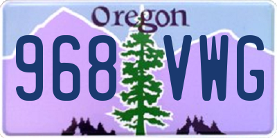 OR license plate 968VWG