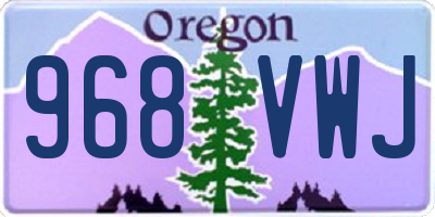 OR license plate 968VWJ