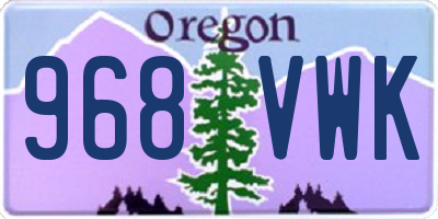 OR license plate 968VWK