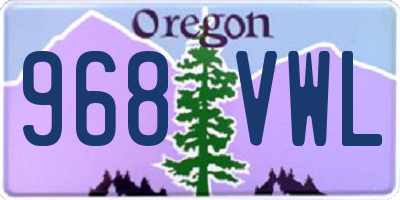 OR license plate 968VWL