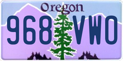 OR license plate 968VWO
