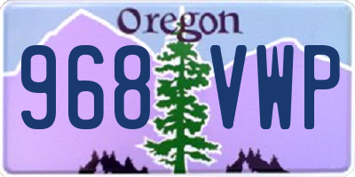 OR license plate 968VWP