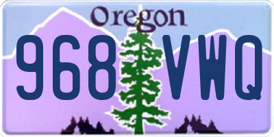 OR license plate 968VWQ