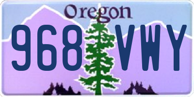 OR license plate 968VWY