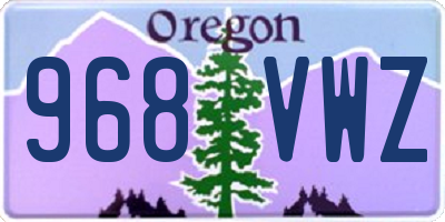 OR license plate 968VWZ