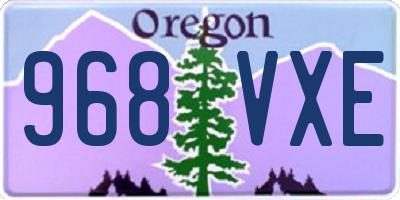 OR license plate 968VXE