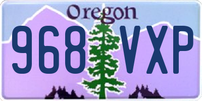 OR license plate 968VXP