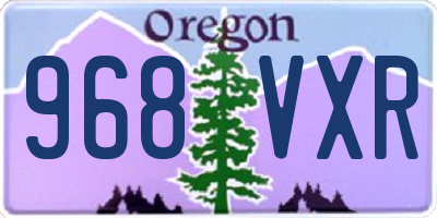 OR license plate 968VXR