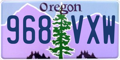 OR license plate 968VXW