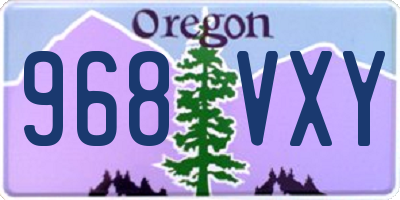 OR license plate 968VXY