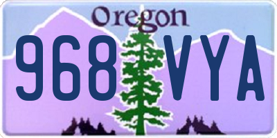 OR license plate 968VYA