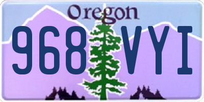 OR license plate 968VYI