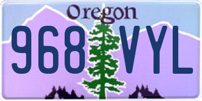 OR license plate 968VYL