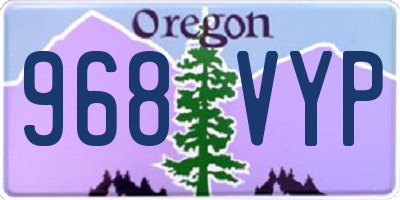 OR license plate 968VYP