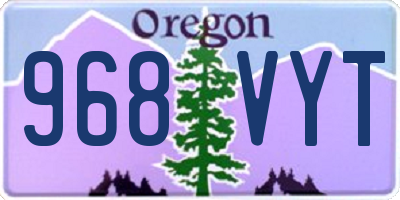 OR license plate 968VYT