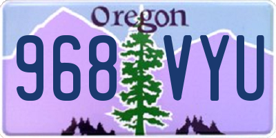 OR license plate 968VYU