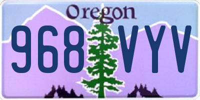 OR license plate 968VYV
