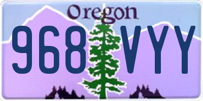 OR license plate 968VYY
