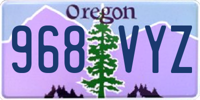 OR license plate 968VYZ