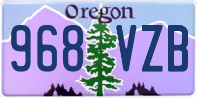 OR license plate 968VZB