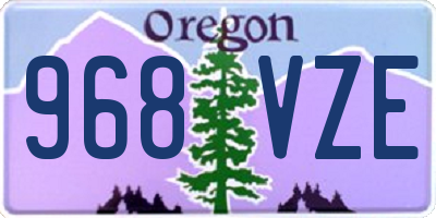 OR license plate 968VZE