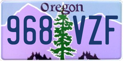 OR license plate 968VZF