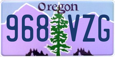 OR license plate 968VZG