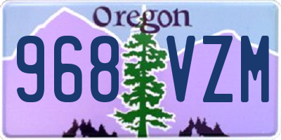 OR license plate 968VZM
