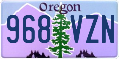 OR license plate 968VZN