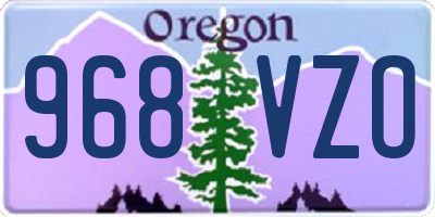 OR license plate 968VZO