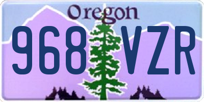 OR license plate 968VZR