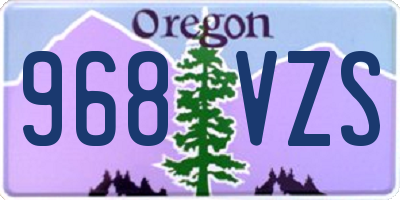 OR license plate 968VZS