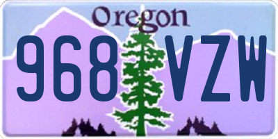 OR license plate 968VZW