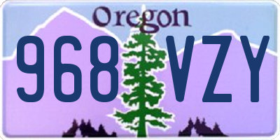 OR license plate 968VZY