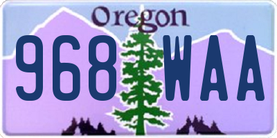OR license plate 968WAA