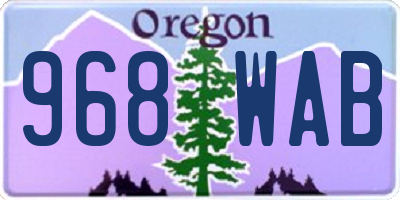 OR license plate 968WAB